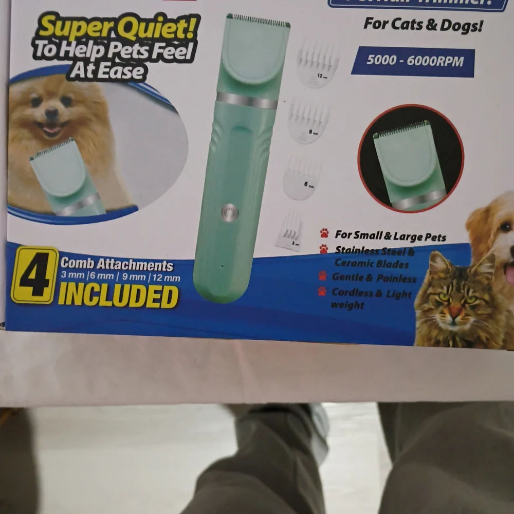 Rechargeable Green Dog Grooming Clippers